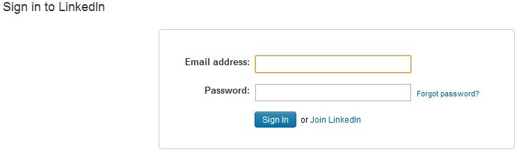 linkedin password change