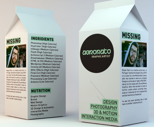 most creative cv milk carton