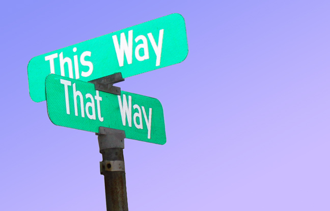 This way or that way - is this how you feel your aspiration is going. photo credit: Lori Greig 