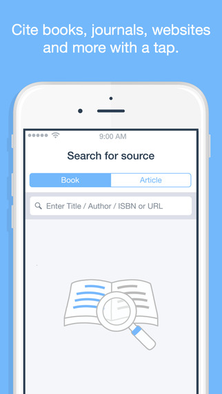 RefME also allows you to search using the title or url  (in absence of a (barcode)