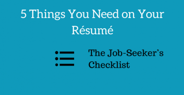 resume checklist