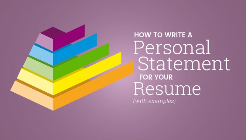 personal statement for a resume